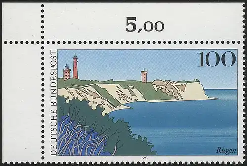 1684 Rügen Kap Arkona 100 Pf ** Ecke o.l.
