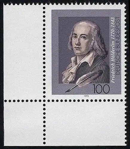 1681 Friedrich Hölderlin ** Coin u.l.