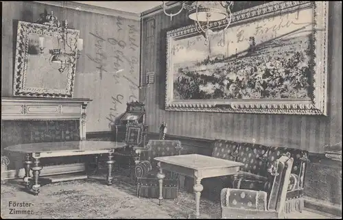 AK Gruss du casino d'officier Meiningen: Salle Forestière, MEININGEN 23.9.1910