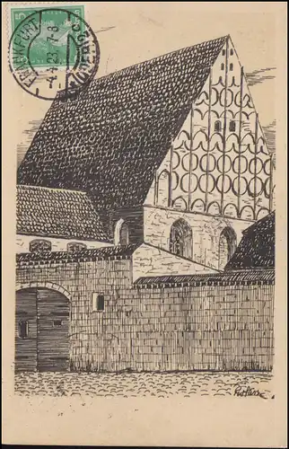 AK Frankfurt an der Oder: Nicolaikirche, FRANKFURT (ODER) 2c 4.4.1923