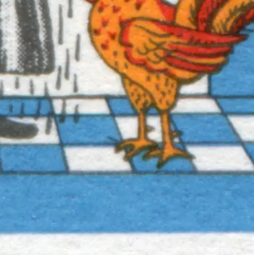 541I Wofa 50 Pf avec PLF I ligne noire au pied du coq, case 26, **