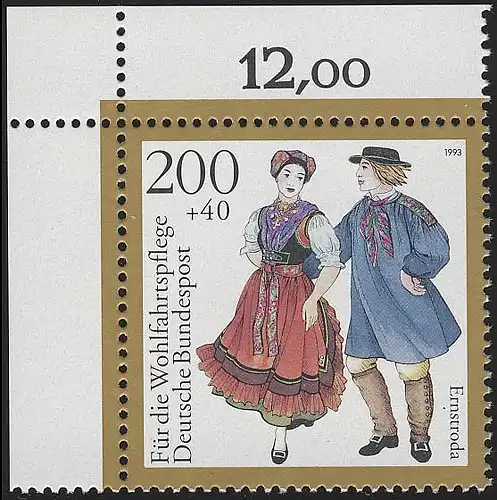 1700 costumes 200+40 Pf Ernstroda ** coin o.l.