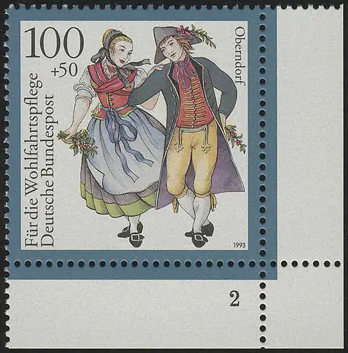 1699 Tachets 100+50 Pf Oberndorf ** FN2