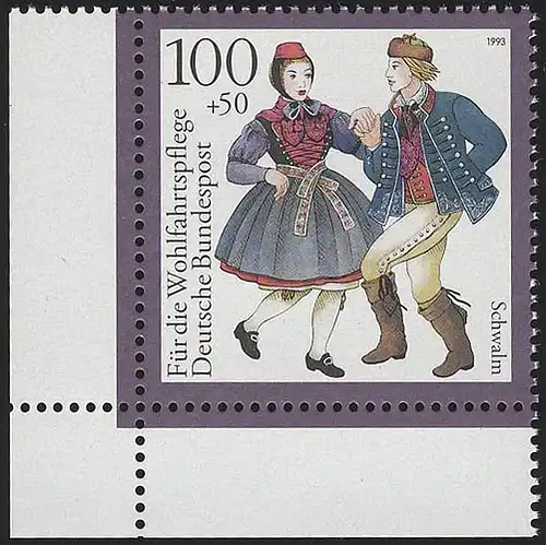 1698 Touches 100+50 Pf Schwalm ** coin et l.