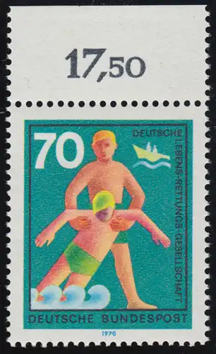 634 Hilfsdienste 70 Pf Lebensrettungsgesellschaft ** Oberrand
