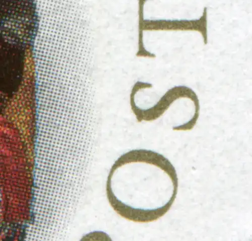 1708I Weihnachten 100 Pf mit PLF I Ausbuchtung am S von -POST, Feld 25, **