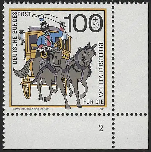1439 Wohlfahrt Postbeförderung 100+50 Pf ** FN2