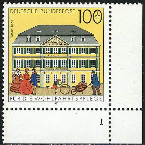 1567 Bureau de poste Bonn 100+50 Pf ** FN1