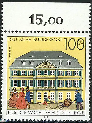1567 Bureau de poste Bonn 100+50 Pf ** Oberrand