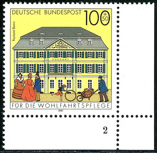 1567 Bureau de poste Bonn 100+50 Pf ** FN2
