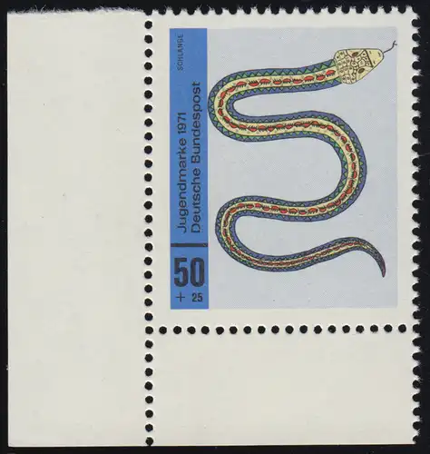 663 Jeunes Dessins pour enfants 50+25 Pf serpent ** coin et l.