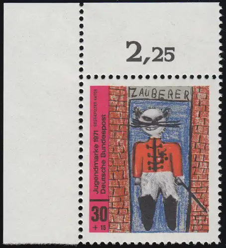 662 Jeunes Dessins pour enfants 30+15 Pf Chat ** Coin o.l.