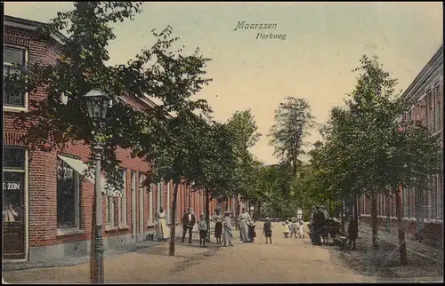 Niederlande Ansichtskarte: Parkweg in MAARSSEN 7.9.1910  nach HEIJTHUIZEN 8.9.10