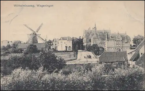 Pays-Bas AK Windmühle Wilhelminaweg, WAGENINGEN 6.8.12 vers HEIJTHUIZEN