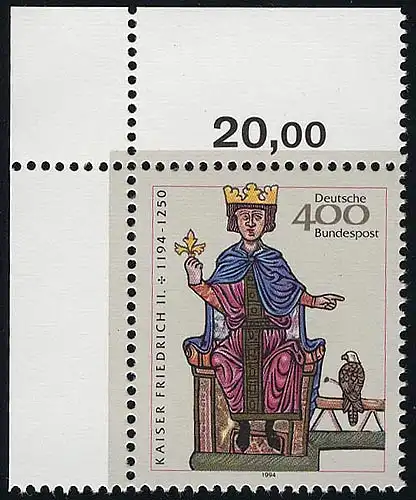 1738 Kaiser Friedrich II ** Ecke o.l.