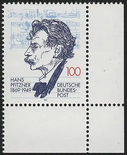 1736 Hans Pfitzner ** Coin et r.