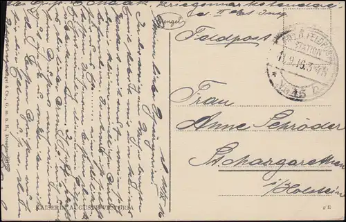 AK Portrait Impératrice Auguste Victoria, carte postale 11.9.1916