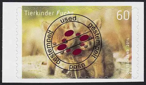 3053 Enfants d'animaux: renards autocollants, tampons O