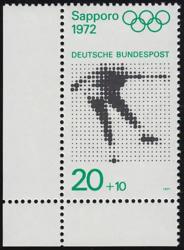 681 Jeux olympiques 20+10 Pf Patinage artistique ** Coin et l.