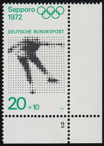 681 Olympische Spiele 20+10 Pf Eiskunstlauf ** FN2