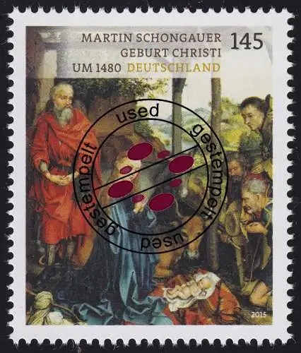 3184 Martin Schongauer – Geburt Christi, gestempelt O