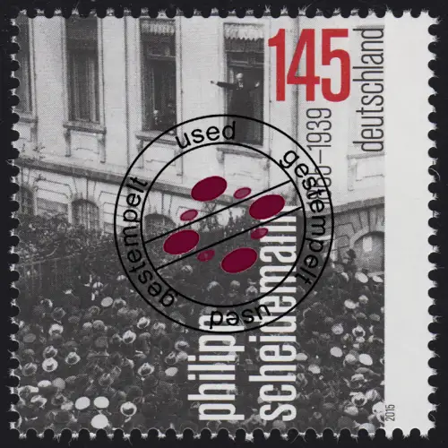 3165 Philipp Scheidemann, gestempelt O