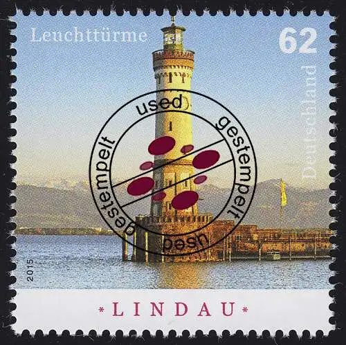 3157 Leuchtturm Lindau / Bodensee, gestempelt O