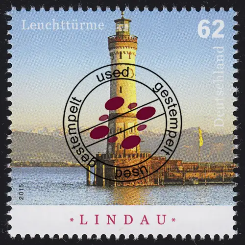 3157 Leuchtturm Lindau / Bodensee, gestempelt O