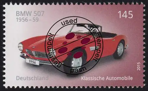3143 Automobile - BMW 507 nassklebend, gestempelt O