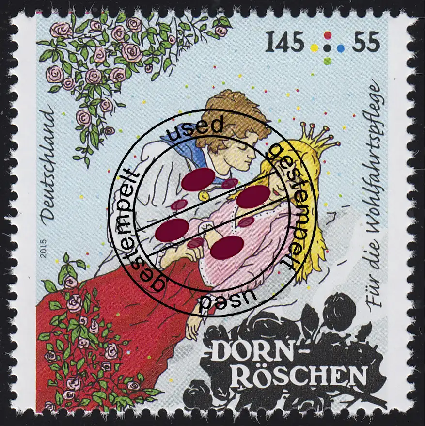 3134 Wofa Grimms Märchen - Dornröschen 145 Cent, gestempelt O