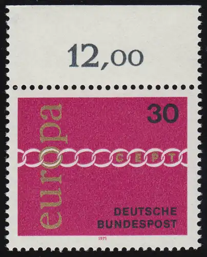 676 Europa 30 Pf Kette ** Oberrand