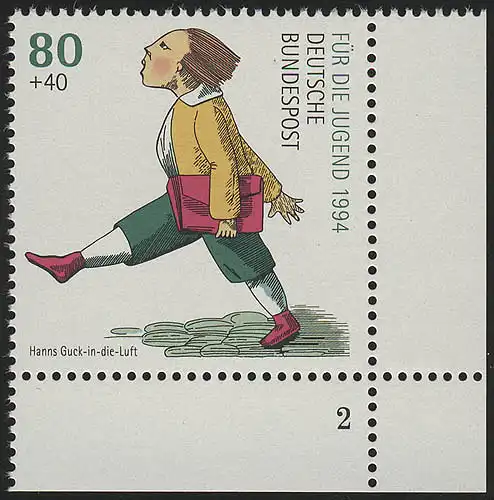 1727 Hans Guck in die Luft 80+40 Pf ** FN2