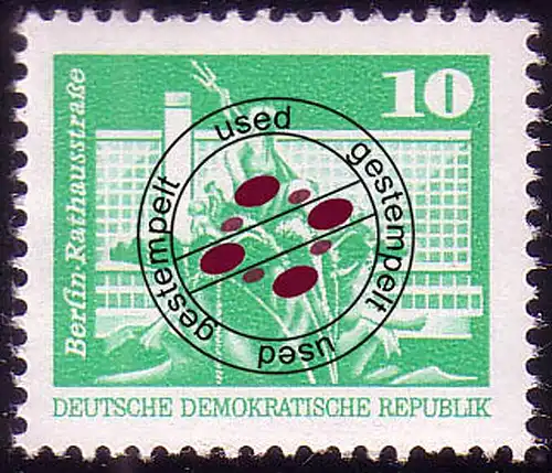 1868 Aufbau in der DDR Kleinformat 10 Pf O