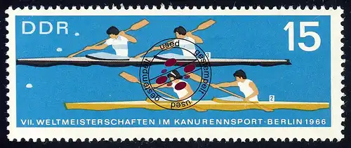 1203 Canoë-WM kayak-deux femmes 15 Pf O tamponné