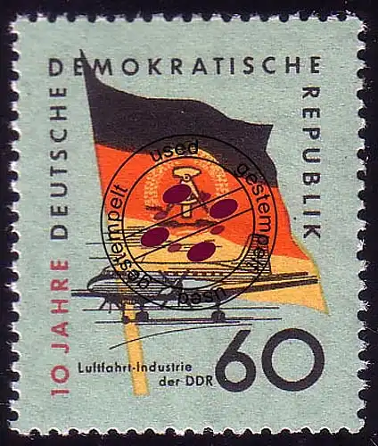 729 10 ans DDR Vol de passagers 60 Pf O