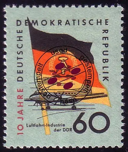 729 10 ans DDR Vol de passagers 60 Pf O