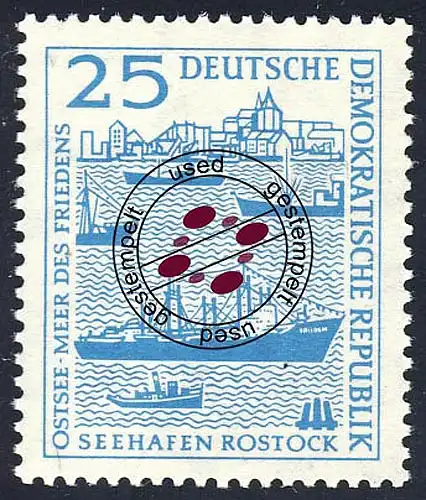664 Seehafen Rostock 25 Pf O