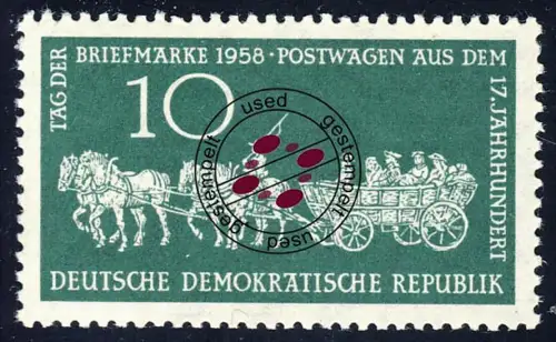 660 Tag der Briefmarke 10 Pf, gestempelt O
