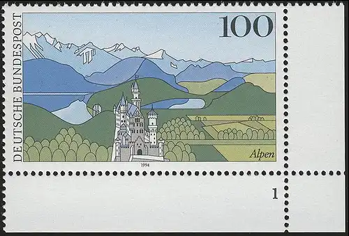 1742 Alpes Château de Neuschwanstein ** FN1