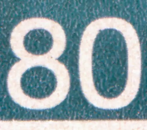 1732 Europa 80 Pf: Ecke u.l. mit drei PLF auf Feld 46: Punkte und Kerbe, **