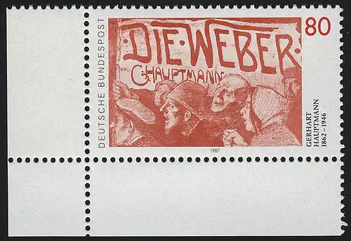 1344 Gerhard Hauptmann ** Coin et l.