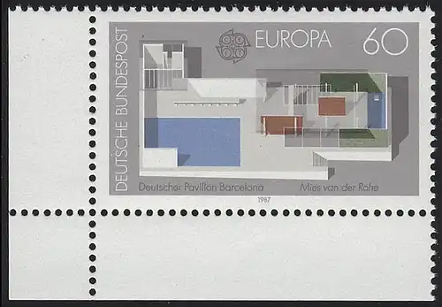 1321 Europa van der Rohe 60 Pf ** Ecke u.l.