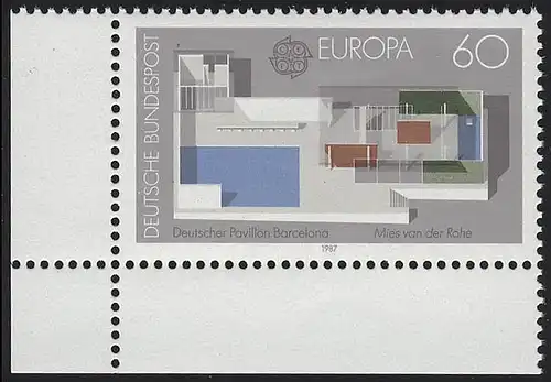 1321 Europe Architecture moderne 60 Pf ** Coin et l.