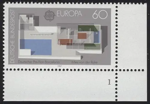 1321 Europe Architecture moderne 60 Pf ** FN1