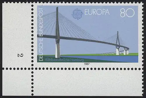 1322 Europa Köhlbrandbrücke 80 Pf  ** FN2