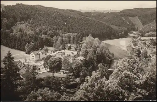 DDR Landpost Essbach sur SCHLEITZ 10.10.59 sur AK Walsburg près de Kögerrück