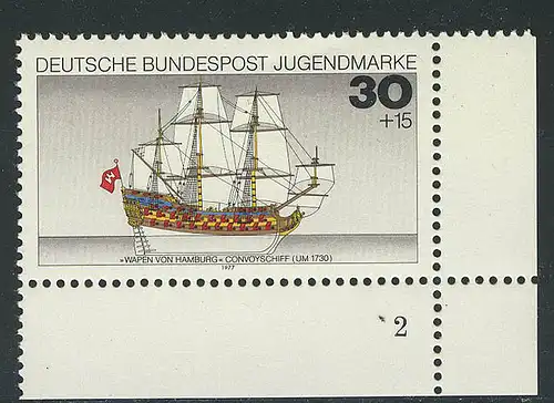929 Jugend Schiffe 30+15 Pf ** FN2