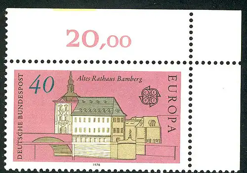 969 Europa Bamberg 40 Pf ** Coin o.r.