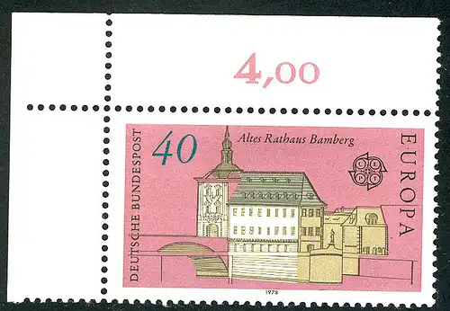 969 Europa Bamberg 40 Pf ** Coin o.l.