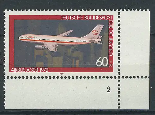 1042 Jugend Luftfahrt 60+30 Pf ** FN2